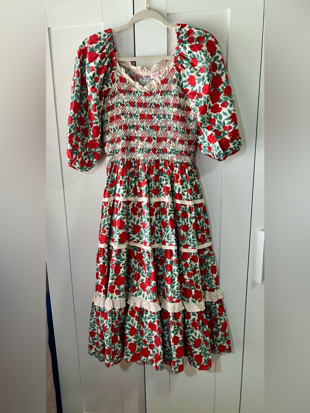 Ivy City Co Red Floral Roselyn dress